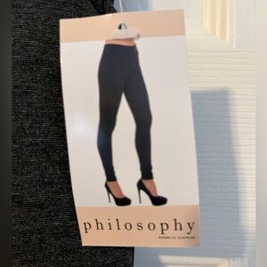 Philosophy Charcoal Gray Womans Leggings Size Large NWT